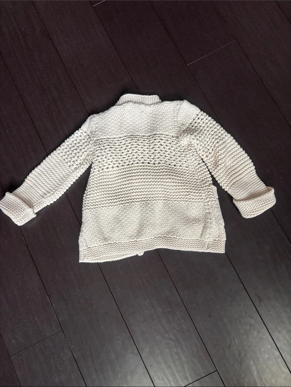 GAP Cream Toddler Crochet Knit Cardigan